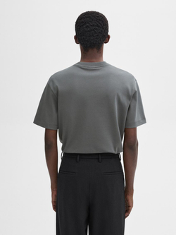 Massimo Dutti Хлопковая футболка-поло с короткими рукавами, синий