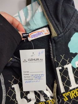Худи Zeplin на молнии на 4 года