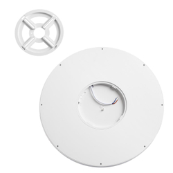7661/32L MITRA LED SN 555 Светильник пластик/белый LED 32Вт 3000/4000K D400 IP40 OMEGA WHITE