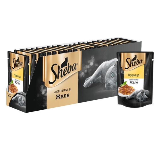 Sheba пауч ломтики в желе курица 85 Sheba пауч ломтики в желе курица 85