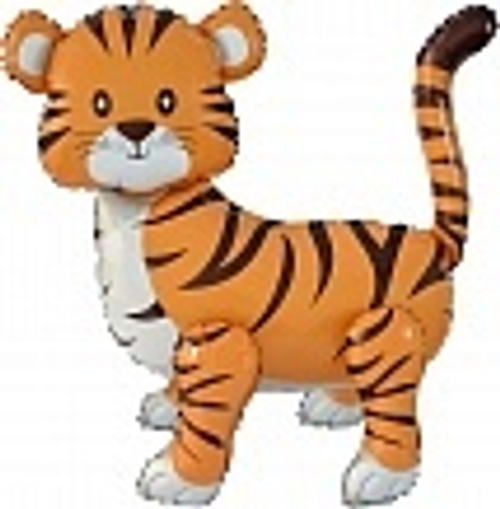 Шар 3D (23''/58 см) Фигура, Тигр, 1 шт. в уп. Ж90