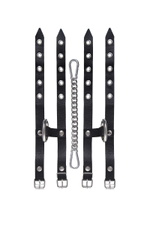 Черные однослойные оковы из двух ремешков