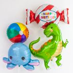 Шар (33"/84 см) Фигура, Веселый динозаврик