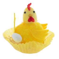 GAEM Фигурка декоративная "Цыпленок в гнезде", L6 W6 H7 см, 2в.