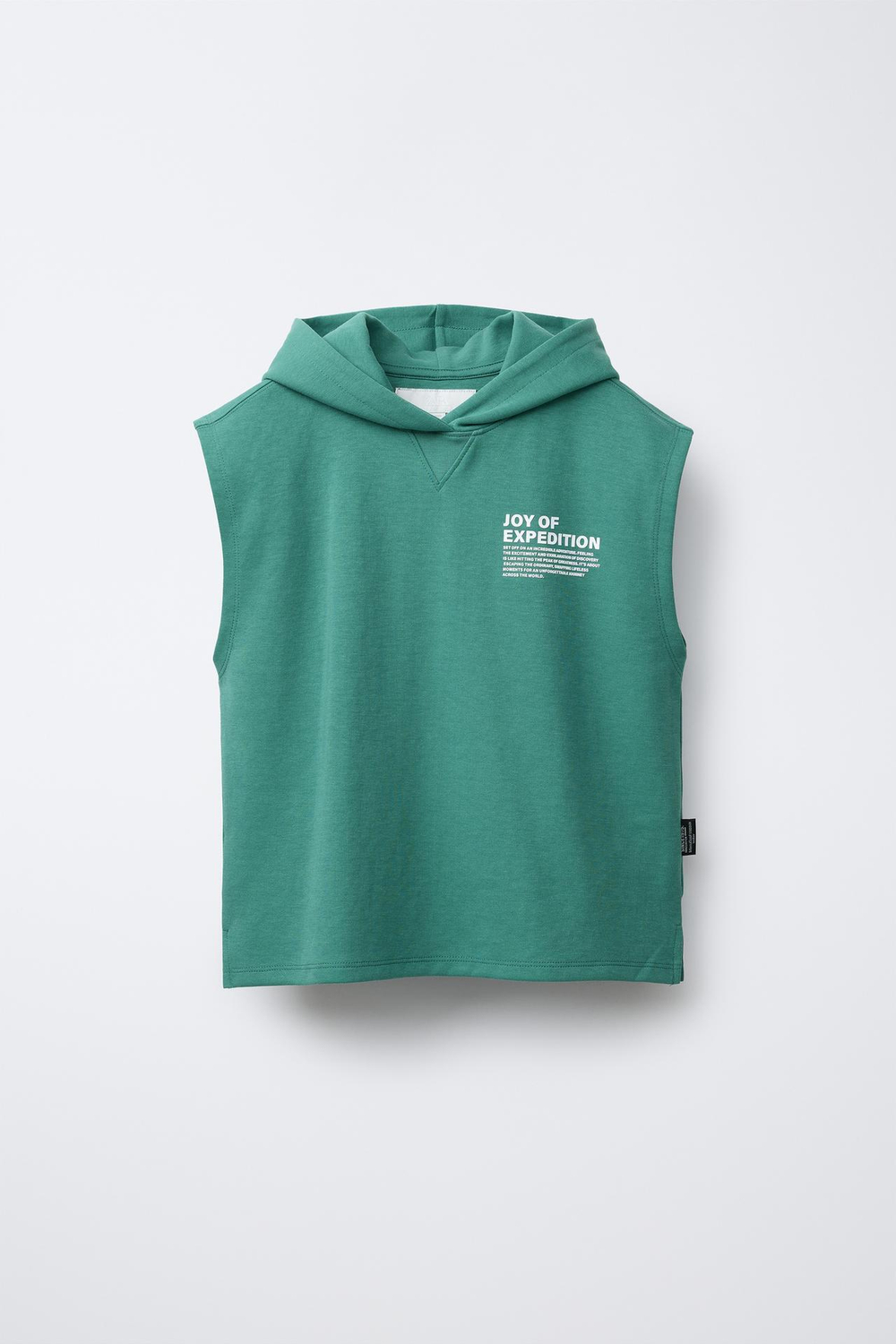 ZARA КОМПЛЕКТ ИЗ ХУДИ И ШОРТОВ-БЕРМУДОВ ИЗ ТКАНИ ИНТЕРЛОК, ЗЕЛЕНЫЙ