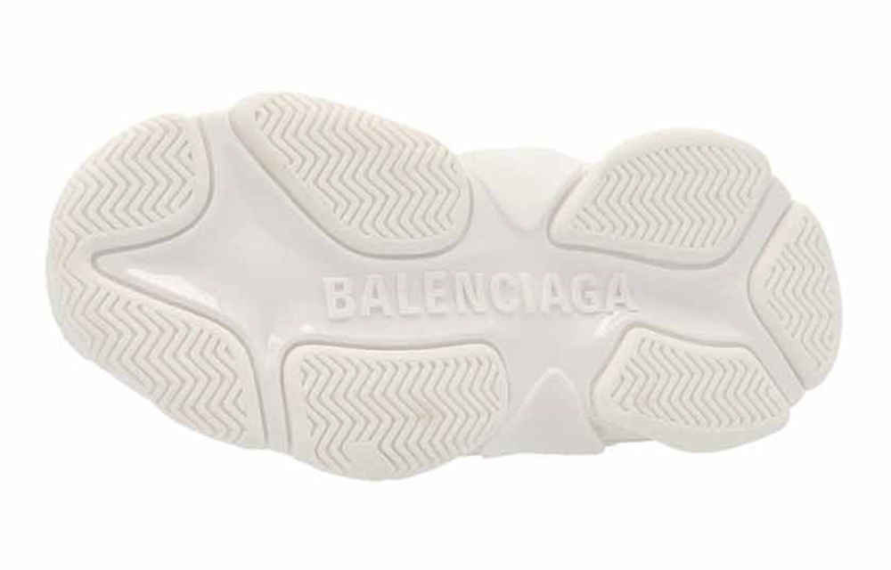 Children's Balenciaga Balenciaga Triple S PU non-slip shock absorption wear-resistant lightweight sports casual shoes white