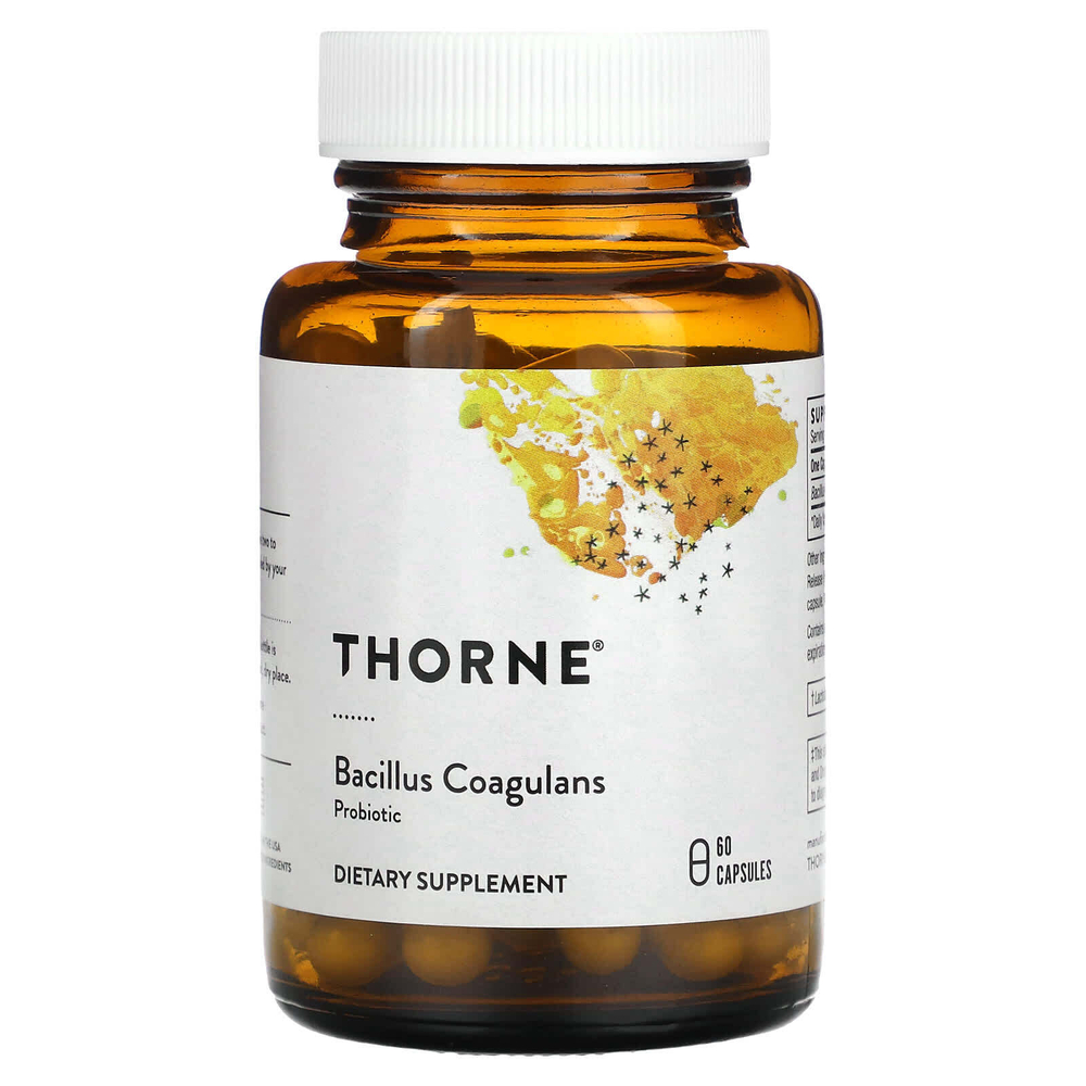 Thorne, бактерии бациллус коагуланс, 60 капсул (133 мг в 1 капсуле)