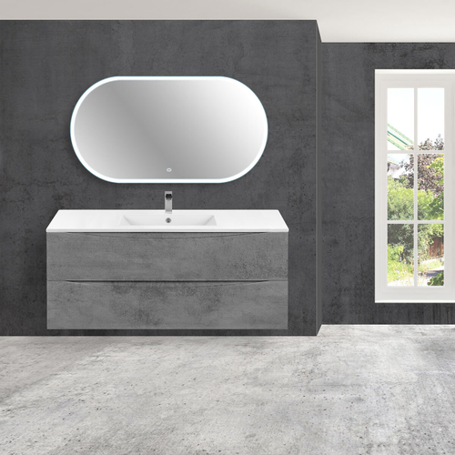 Тумба под раковину Vincea Mia 1200 подвесная, 2 выкатных ящика soft close, Beton