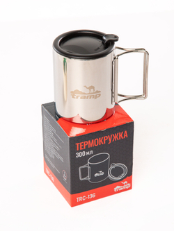 Термокружка со складными ручками и поилкой 300мл.TRC-136 TRAMP