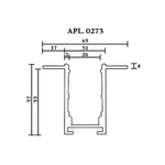 Шинопровод магнитный встраиваемый Aployt Magnetic track 220 APL.0273.00.100
