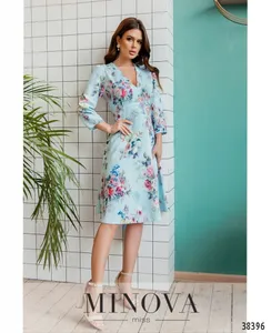 Платье 3140-голубой Minova