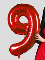 FM Шар 40" / 102 см Цифра "6 / 9" Красный (БГ-60)