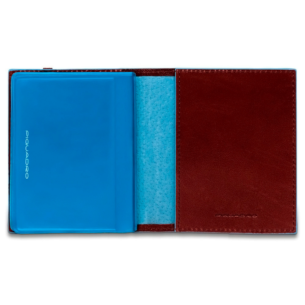 Чехол для кредитных/визитных карт Piquadro Blue Square, коричневый, 8,8x10,5x1,2 см