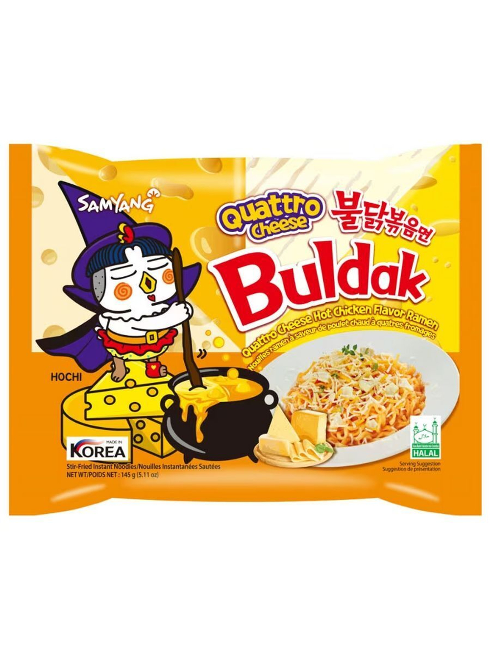 Лапша Samyang со вкусом курицы Buldak Quattro "4 Сыра" 145 г