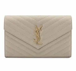 Сумка Saint Laurent Monogram Envelope бежевый