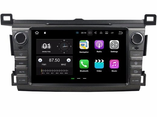 Магнитола для Toyota RAV4 XA40 2012-2019 - Carmedia XN-8017-P6 (кнопки и крутилки) на Android 10, 6-ТУРБО ядер, 4ГБ/64ГБ