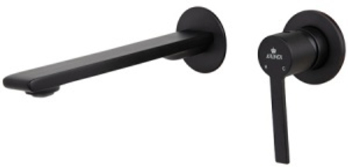 Смеситель KAISER Serio настенный для раковины ф25 черная-матовая