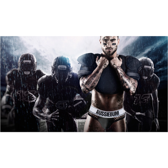 Мужские трусы слипы в сетку Aussiebum Mesh Sport Brief Black