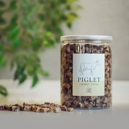 Легкое говяжье для собак 8-10 мм 160г, банка, With Love Piglet