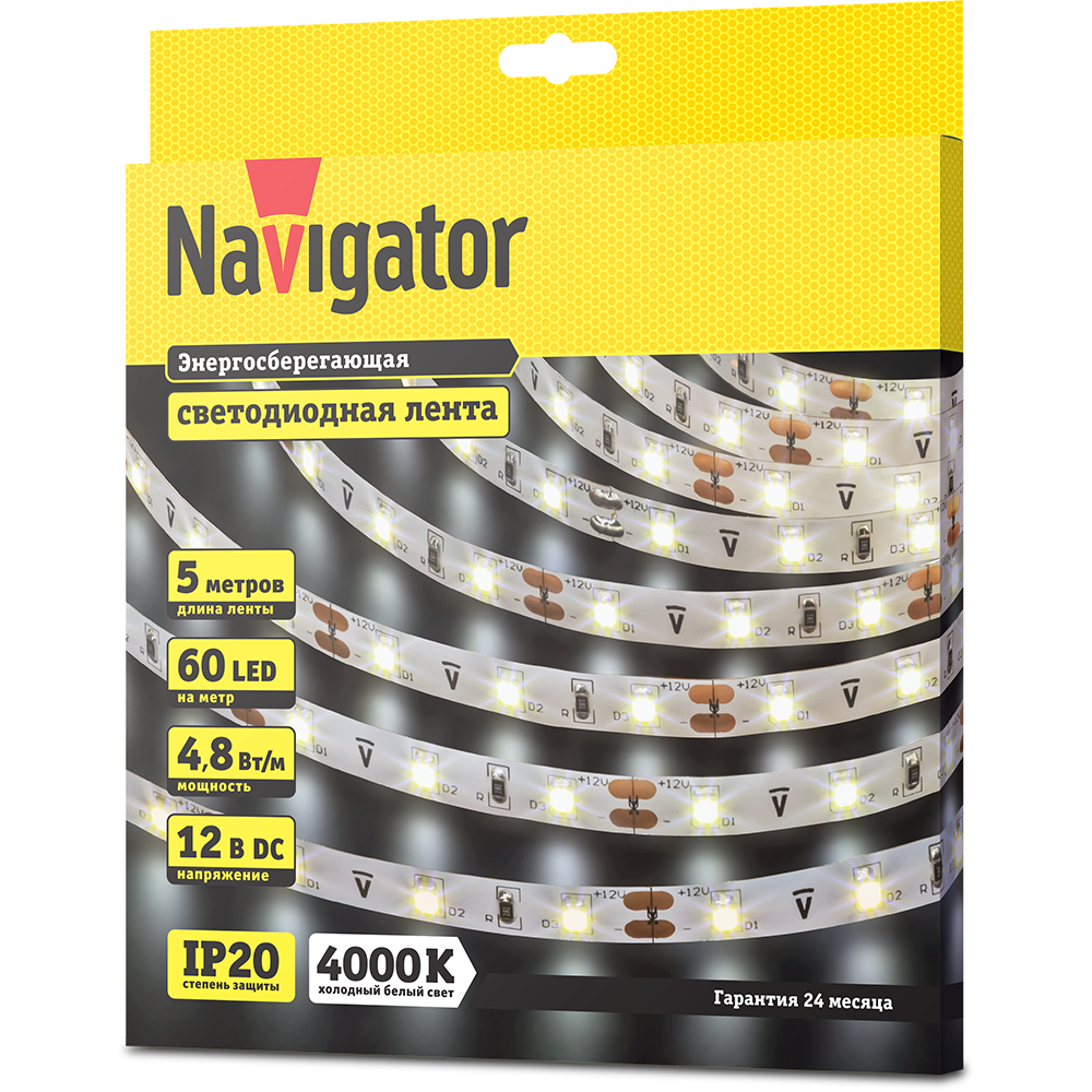 СД Лента Navigator 71 400 NLS-3528W60-4.8-IP20-12V R5