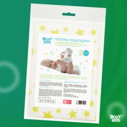 ROXY-KIDS Клеенка - наматрасник подкладная с ПВХ-покрытием ROXY-KIDS 68х100 см, цвет фисташковые звезды