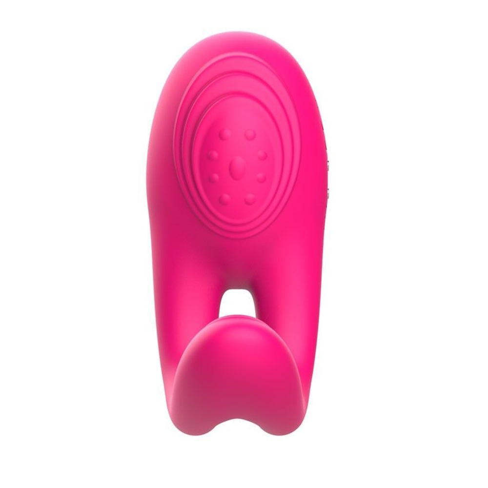 Розовое виброкольцо с пультом ДУ