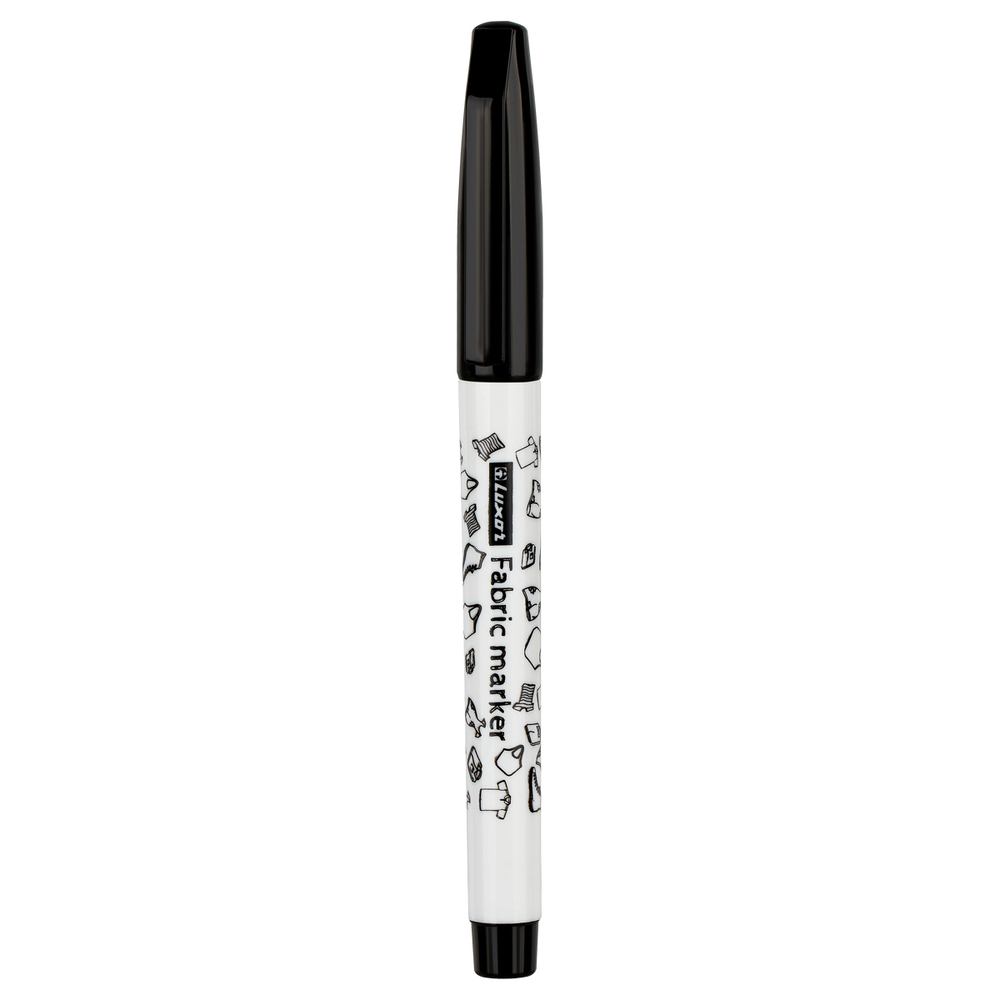 Маркер для ткани Luxor "Fabric" черный, пулевидный, 1-2мм 33301