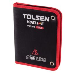 TOLSEN (TTV83103) Набор пассатижей и бокорезов диэлектрических, 3 предмета, в футляре на молнии