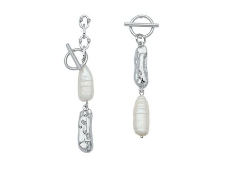 Серьги Асимметрия с жемчугом