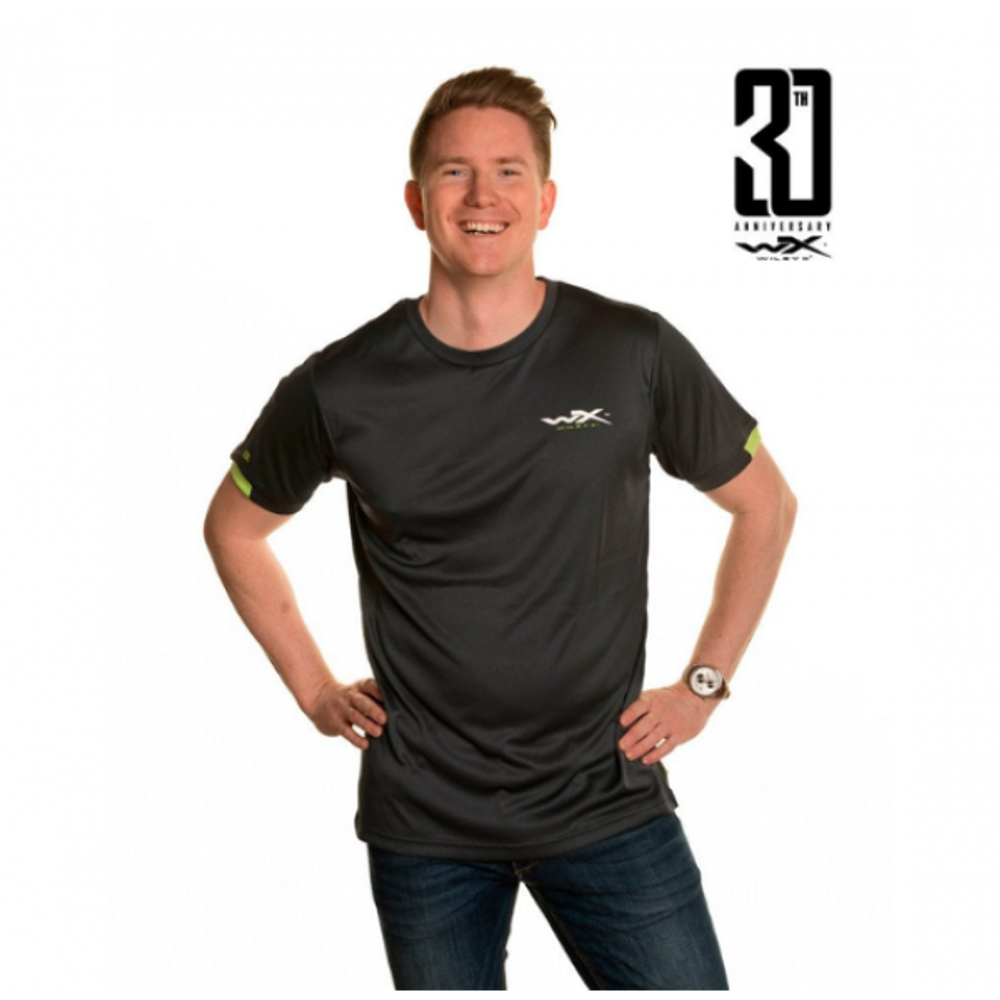 Футболка WX Active T-Shirt Charcoal w Flash Green Size M
