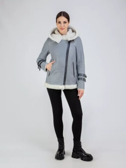 Дубленка авиатор натуральная с капюшоном