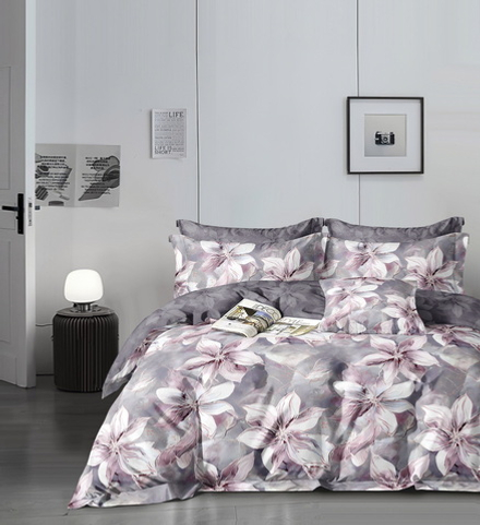 Комплект постельного белья 2 сп с европростыней ПОПЛИН "1436" (нав. 50х70 или 70х70-)