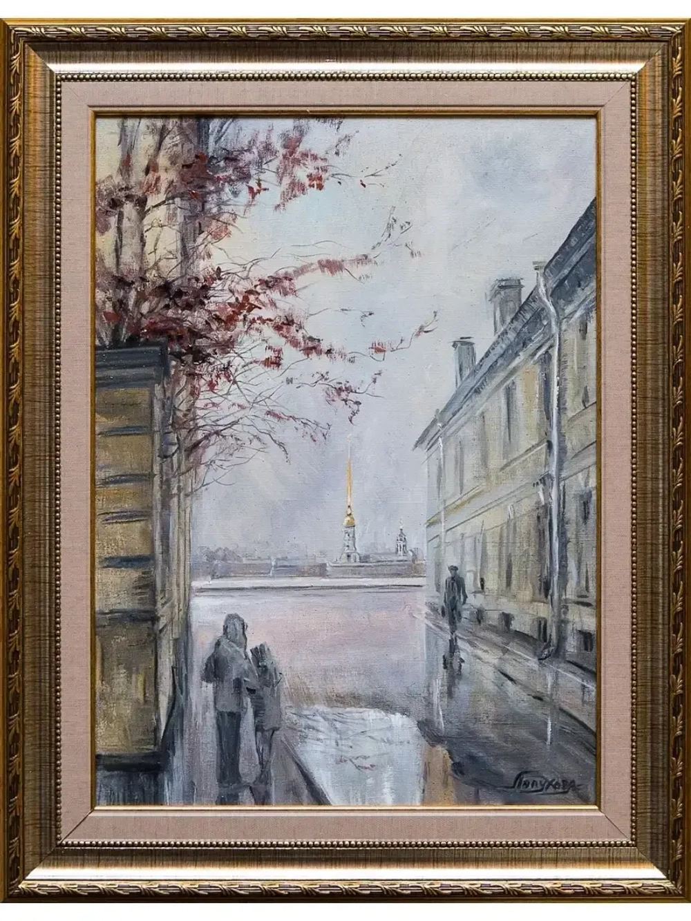 Картина маслом Декабрь. Мошков переулок Лопухова