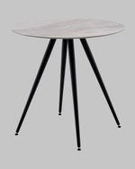 Стол Ники круглый столешница керамика Italian light grey 800