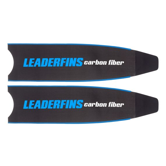 Лопасти Leaderfins Carbon сэндвич (стеклотекстолит с карбоновым покрытием) синяя отбортовка