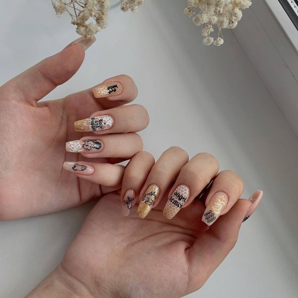 Swanky Stamping Лак для стемпинга M07 холодное золото, 6м