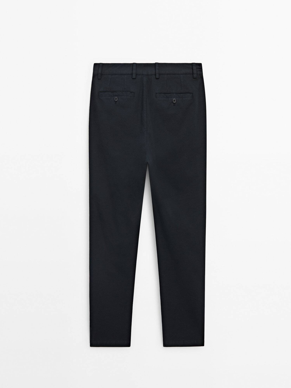 Massimo Dutti Зауженные брюки из твила, темно-синий