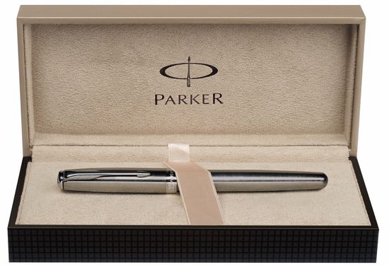 Ручка-роллер Parker Sonnet T526, цвет: St. Steel CT, стержень: Fblack, S0809230