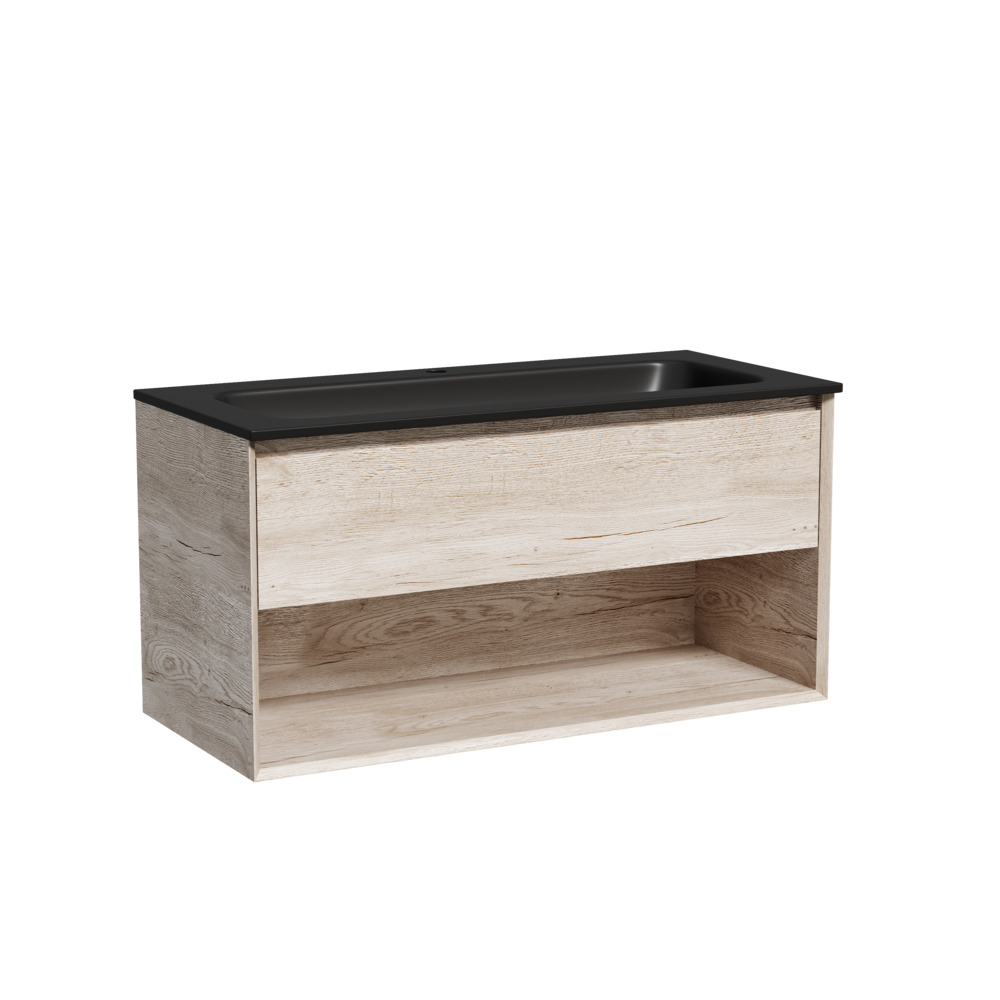 Тумба подвесная под раковину Sancos Marmi 1.0, дуб галифакс натуральный 995х445х520