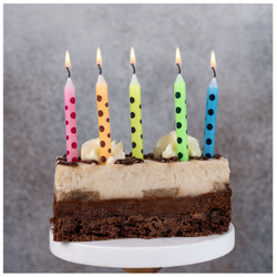 Свечи для торта с подставками Горошек