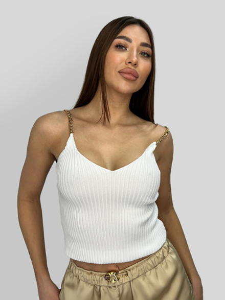 Топ лапша Rumera 1185 с V-образным вырезом с лямками-цепочками