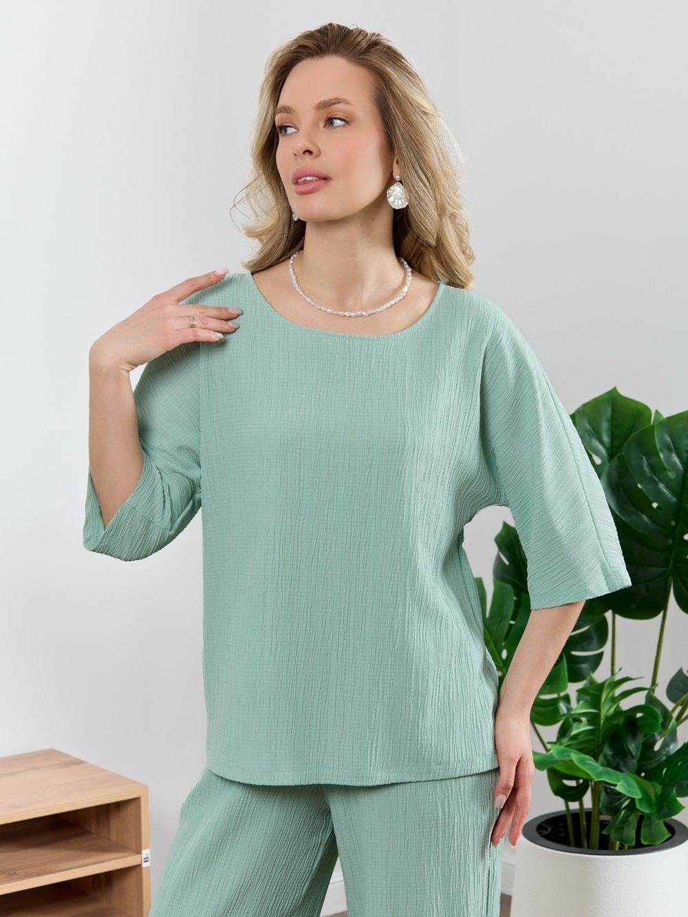 Блузка Сиеста-6 Виотекс СВЕТЛО-ЗЕЛЕНЫЙ