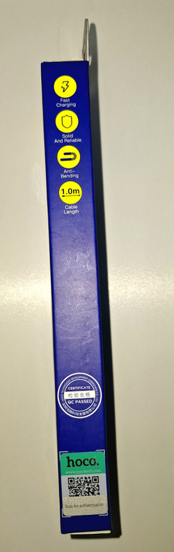 335_ USB кабель Lightning HOCO арт. X63 Racer magnetic (100см. 2.4A), черный ш/к 6931474751898