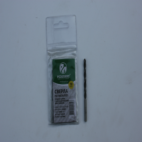 Сверло по металлу  4,0мм РЕЗОЛЮКС (10шт/уп) арт.R-26-140