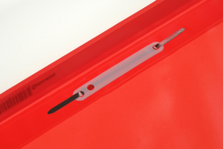 Папка-скоросшиватель с прозрачным верхним листом +перфорация А4 красная 140/180мкм Brauberg