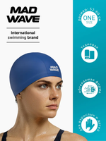 M0525 01 0 04W Текстильная шапочка Adult Lycra взр. Blue, MAD WAVE