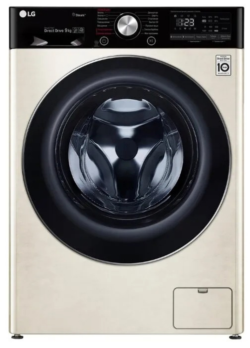 Стиральная машина LG F-2V5HS9B бежевая,7кг,1200об,с дисплеем,стиральная машина с паром