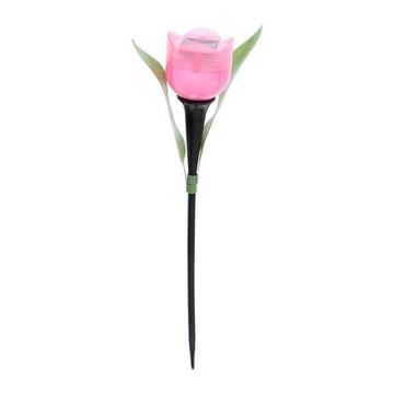 Фонарь садовый на солнечной батарее "Тюльпан розовый"