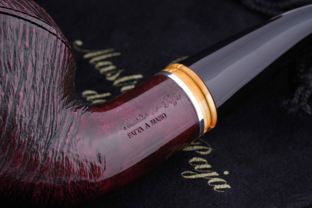 Трубка Mastro De Paja Pettinata Classica с цветным кольцом, M451-12