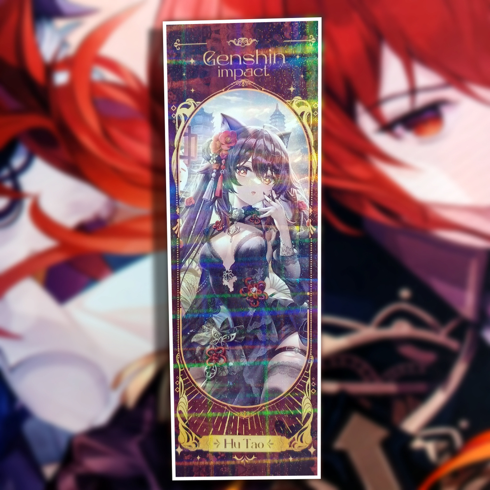 Закладка голографическая "Genshin Impact / Геншин"